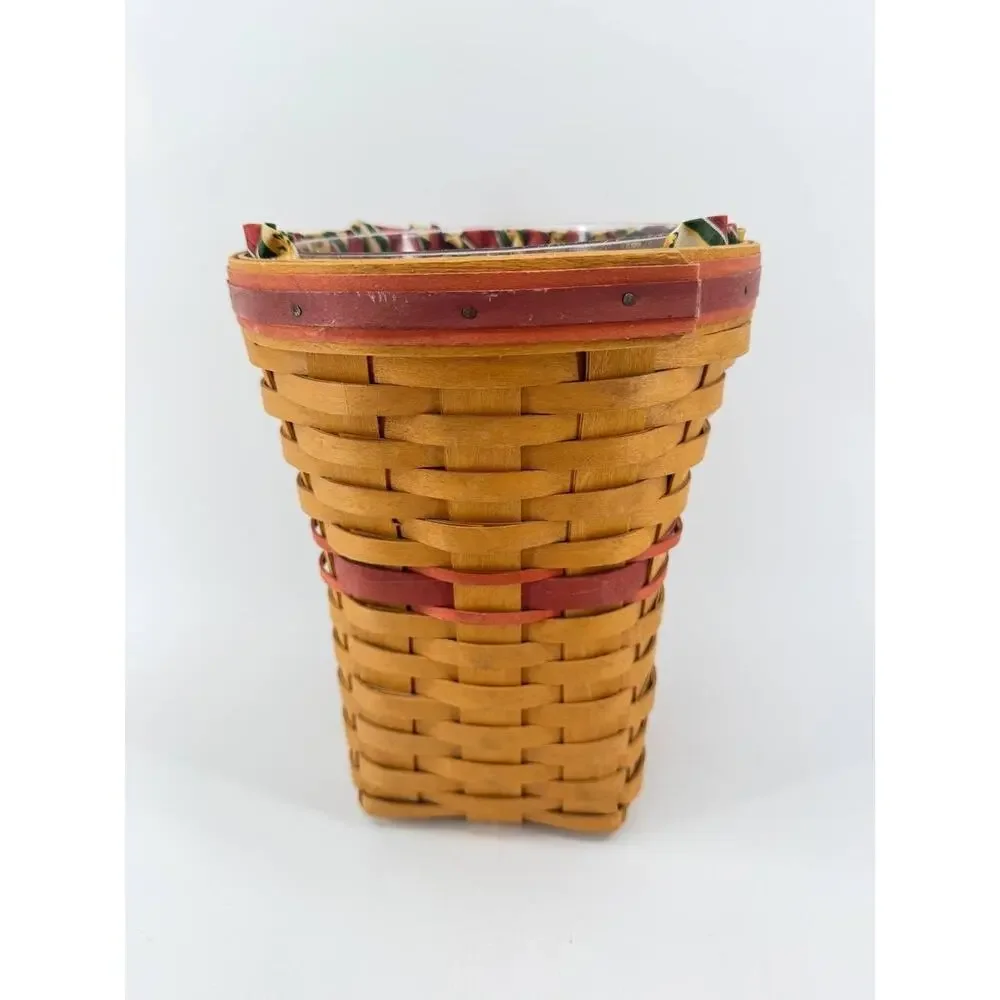 Longaberger 1998 May Series Snapdragon Basket Liner Protector Tie-On USA